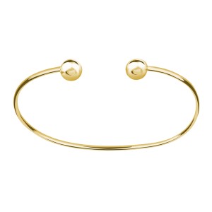 Bratara fixa argint placata cu aur galben cu bile DiAmanti Z1343B_G-DIA (Argint 925‰ 5,9 g.)